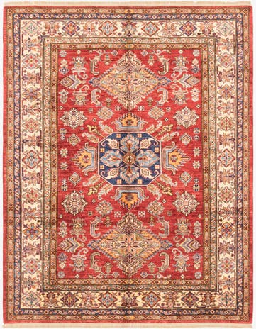 5' 2 x 6' 7 Hand Knotted Kazak Rug
