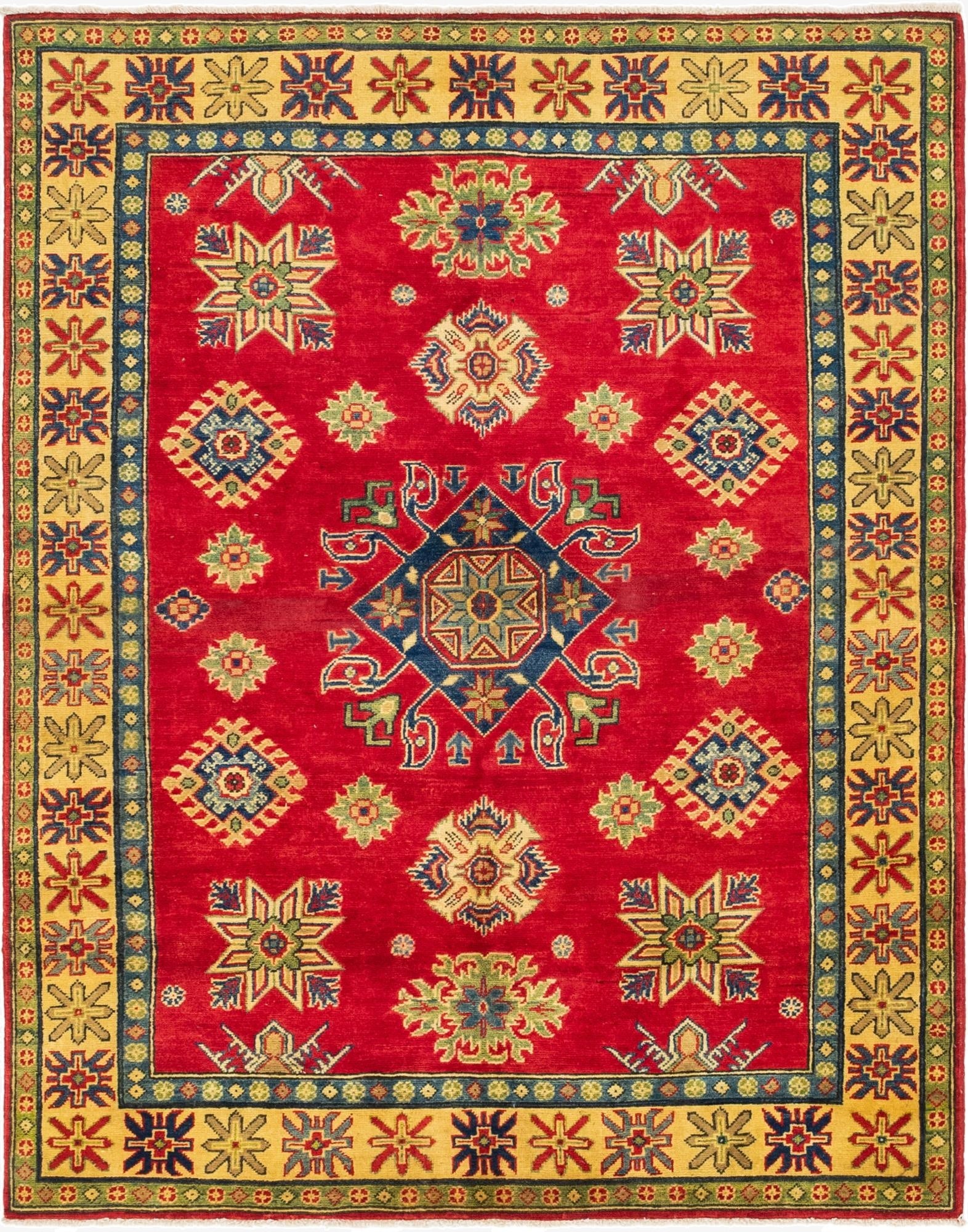 5' x 6' 6  Hand Knotted Kazak Rug