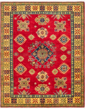 5' x 6' 6 Hand Knotted Kazak Rug