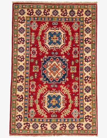 2' 7 x 4' Hand Knotted Kazak Rug