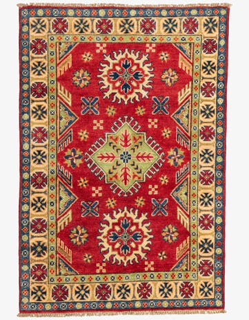 3' 3 x 4' 10 Hand Knotted Kazak Rug