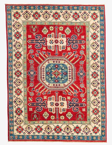 5' x 6' 9 Hand Knotted Kazak Rug