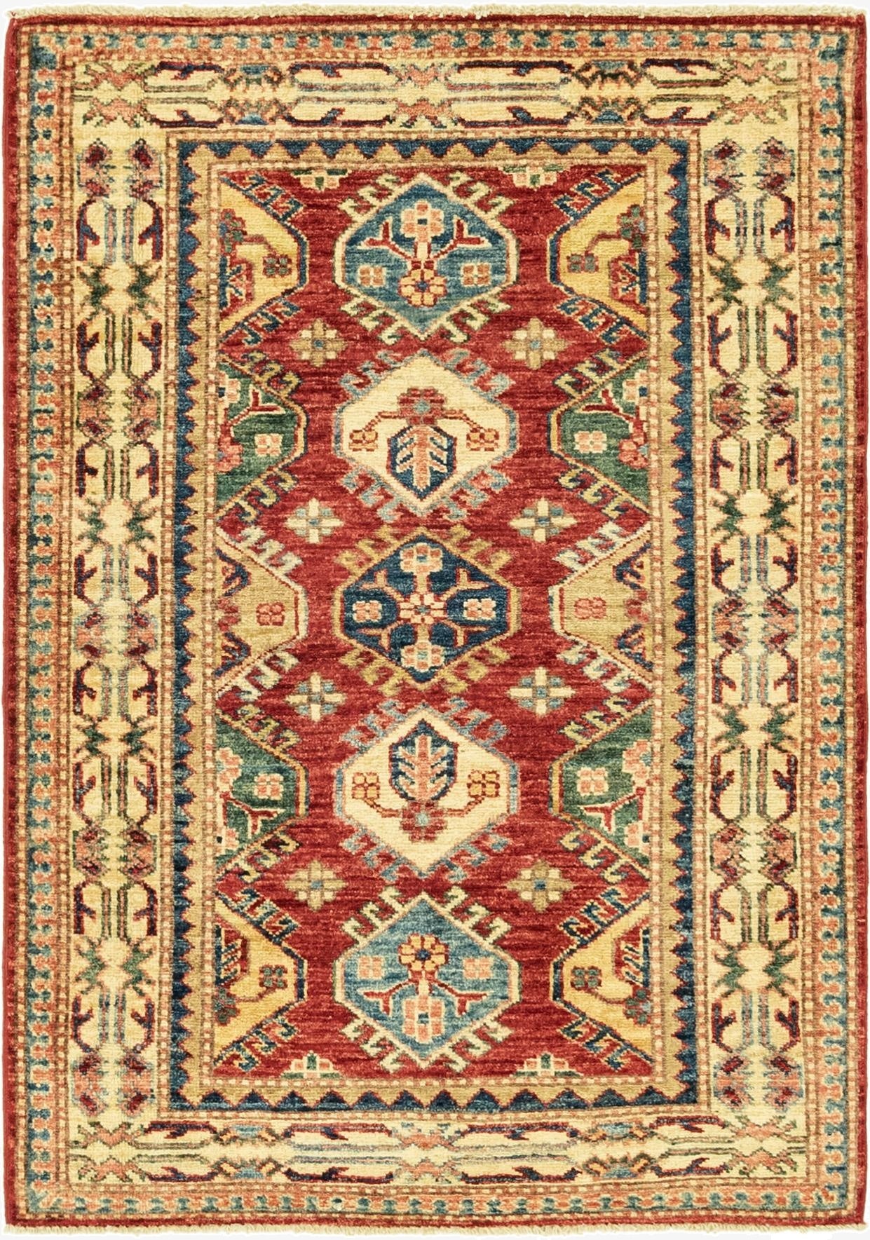 3' x 4' 2  Hand Knotted Kazak Oriental Rug
