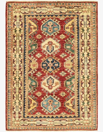 3' x 4' 2 Hand Knotted Kazak Oriental Rug