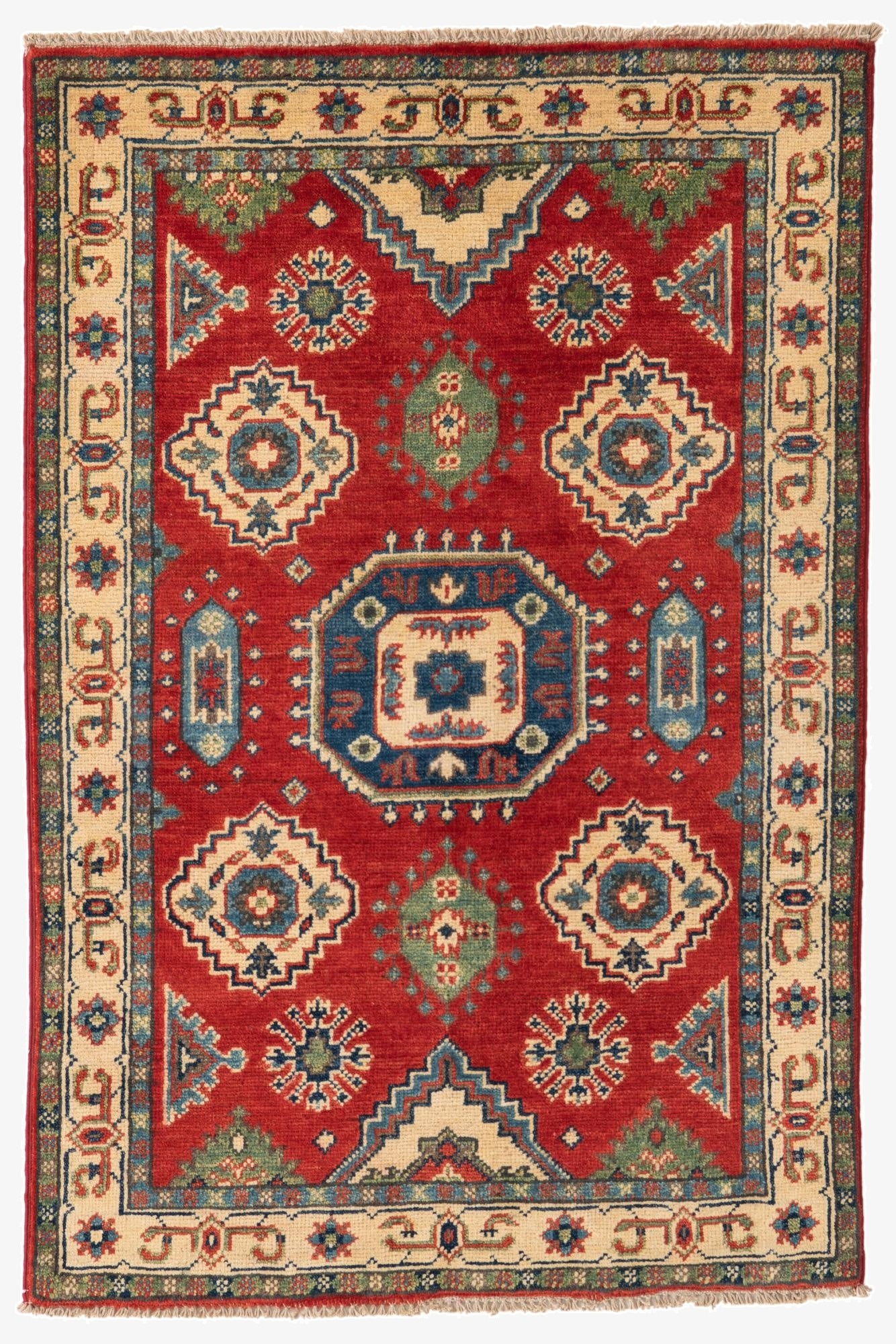 2' 9 x 4' 2  Hand Knotted Kazak Rug