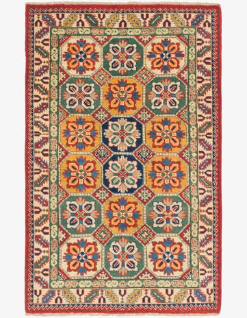 3' 2 x 5' Hand Knotted Kazak Rug