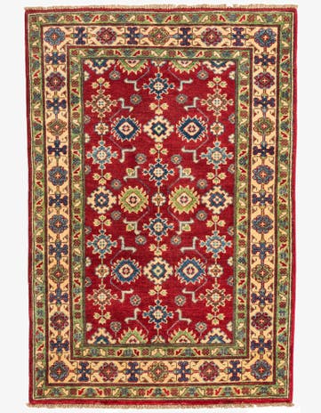 3' 2 x 4' 8 Hand Knotted Kazak Rug