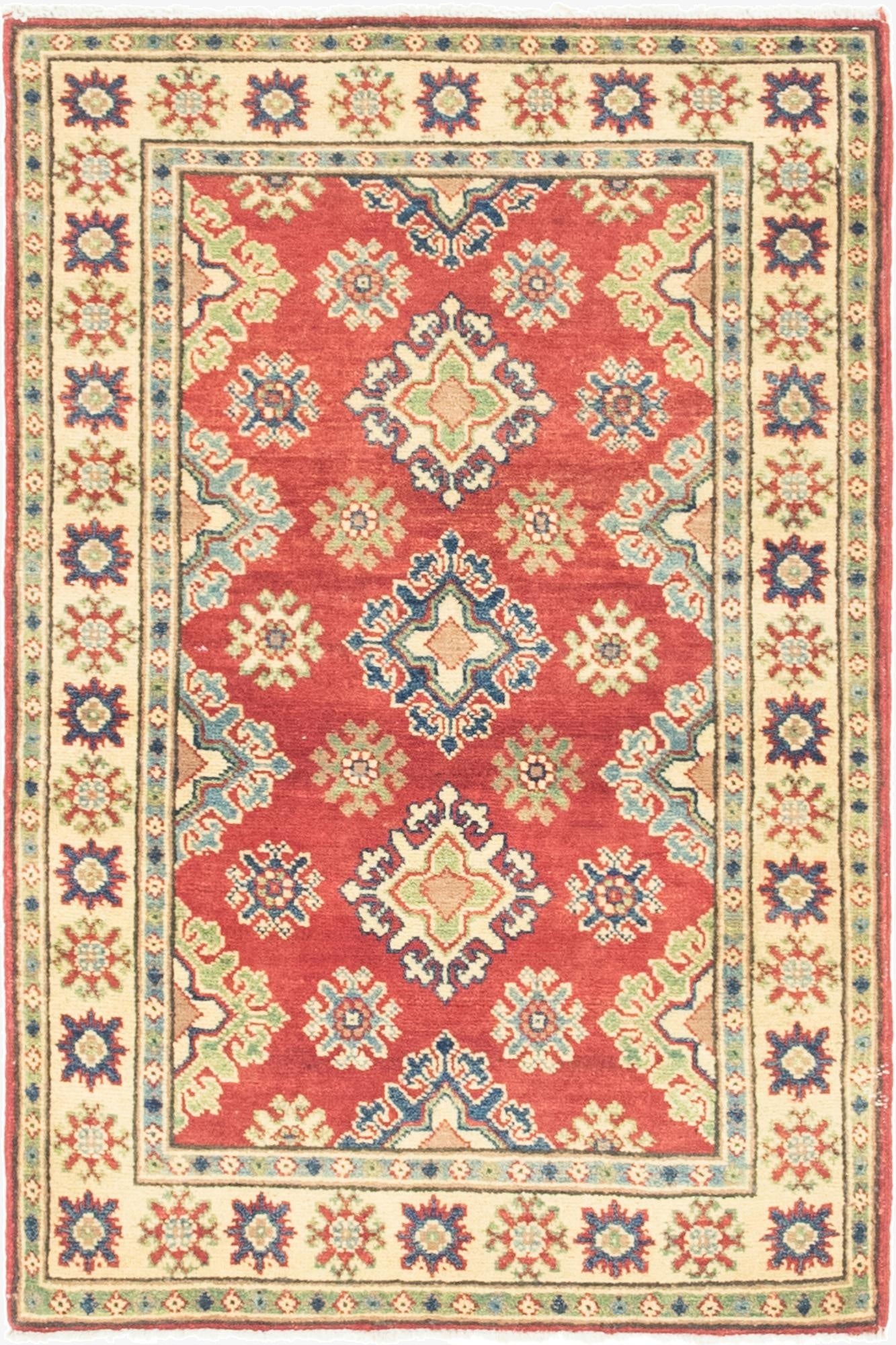 2' 9 x 4' 3  Hand Knotted Kazak Rug