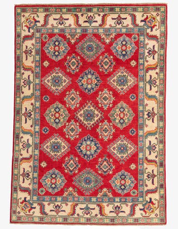 4' 10 x 7' Hand Knotted Kazak Rug