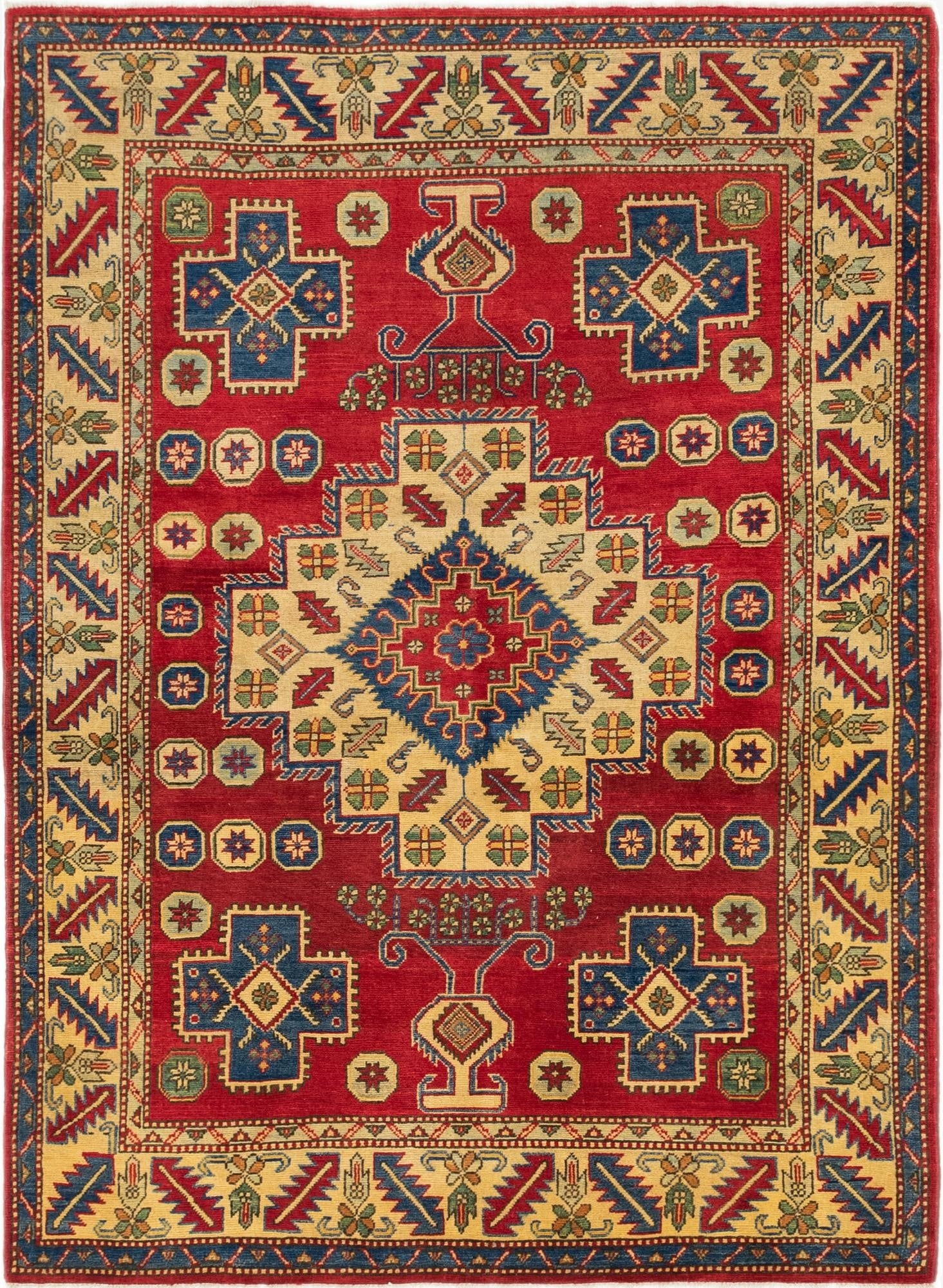 5' 2 x 7'  Hand Knotted Kazak Rug