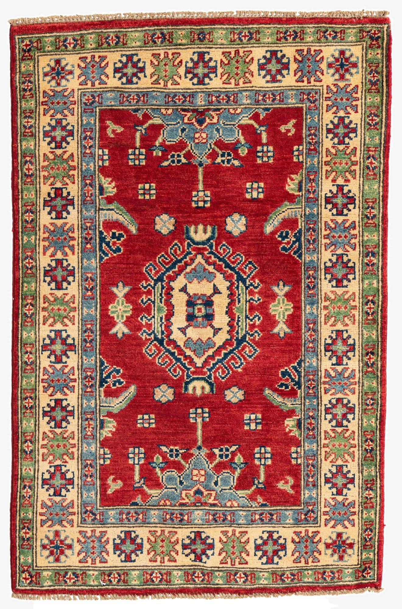 2' 10 x 4' 4  Hand Knotted Kazak Rug
