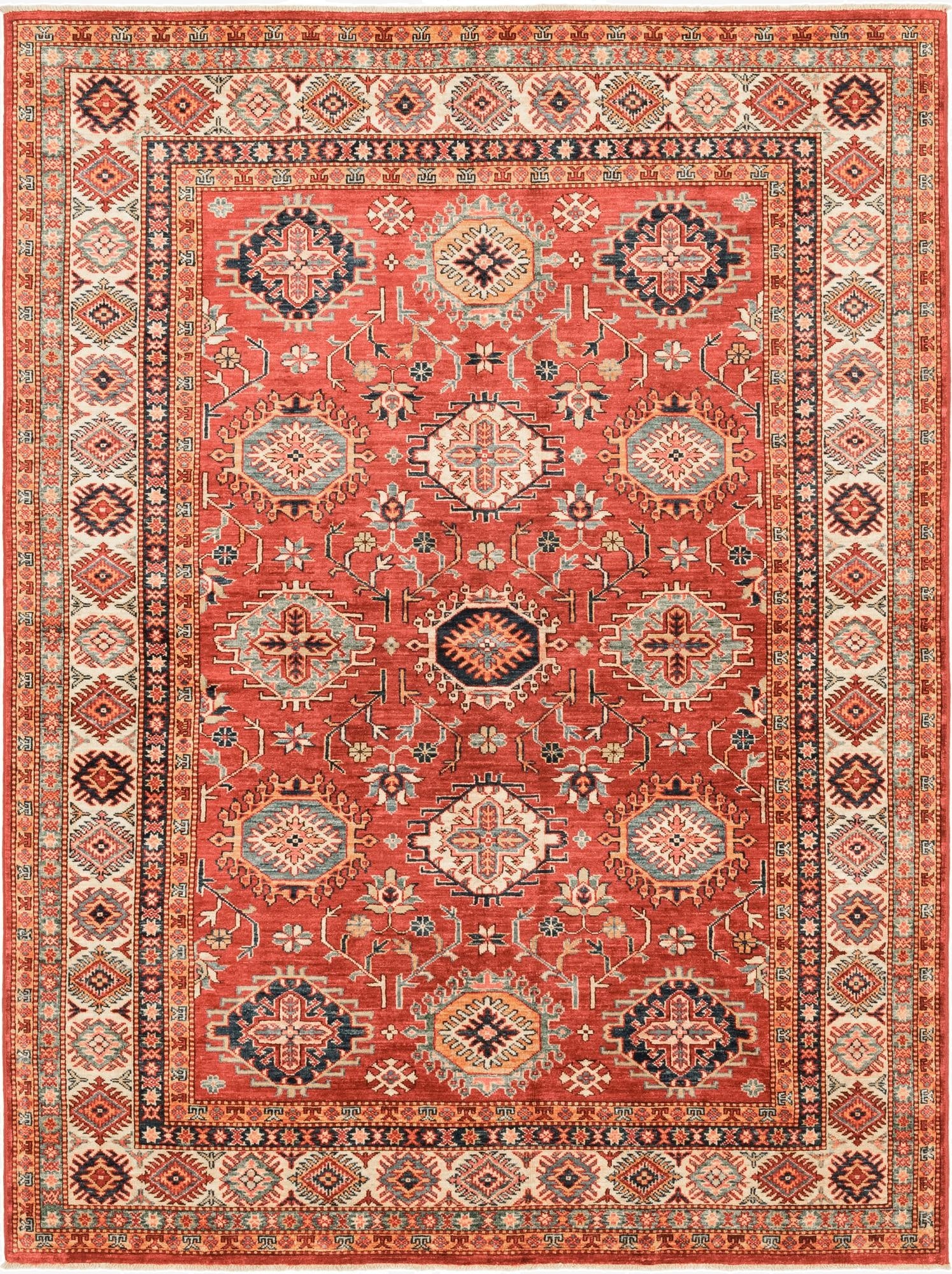 5' 10 x 8'  Hand Knotted Kazak Oriental Rug