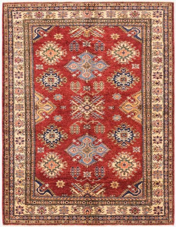 5' x 6' 6 Hand Knotted Kazak Oriental Rug