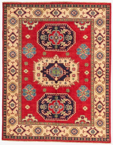 5' 1 x 6' 6 Hand Knotted Kazak Rug