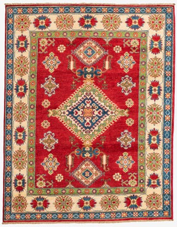 5' 1 x 6' 6 Hand Knotted Kazak Rug