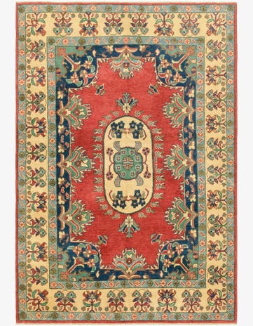 4' 10 x 7' 2 Hand Knotted Kazak Rug