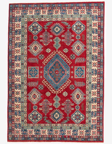 6' 10 x 9' 9 Hand Knotted Kazak Rug