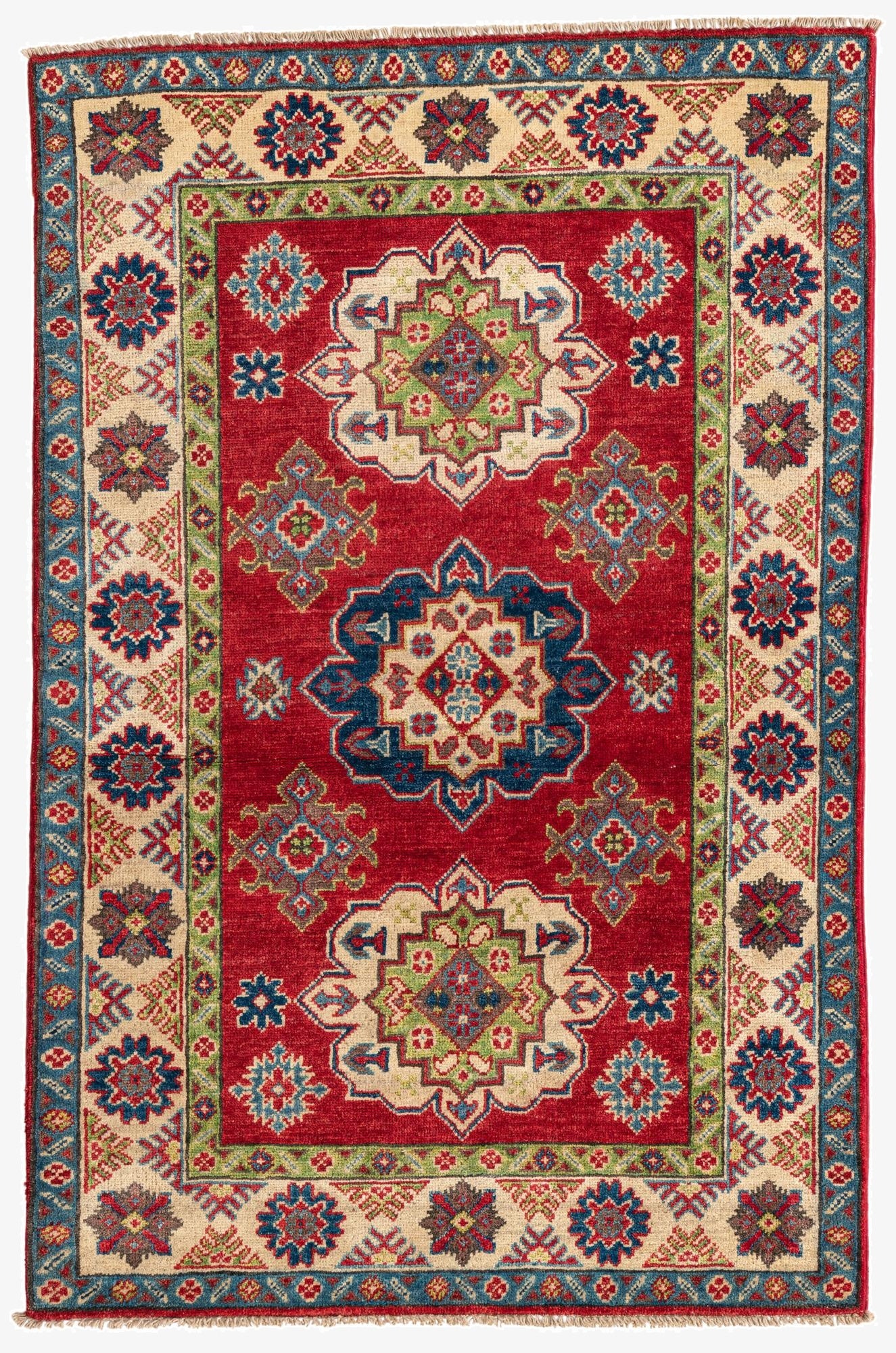 3' 3 x 5'  Hand Knotted Kazak Rug
