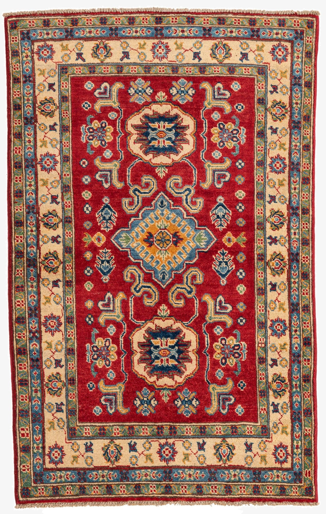 3' 2 x 5'  Hand Knotted Kazak Rug