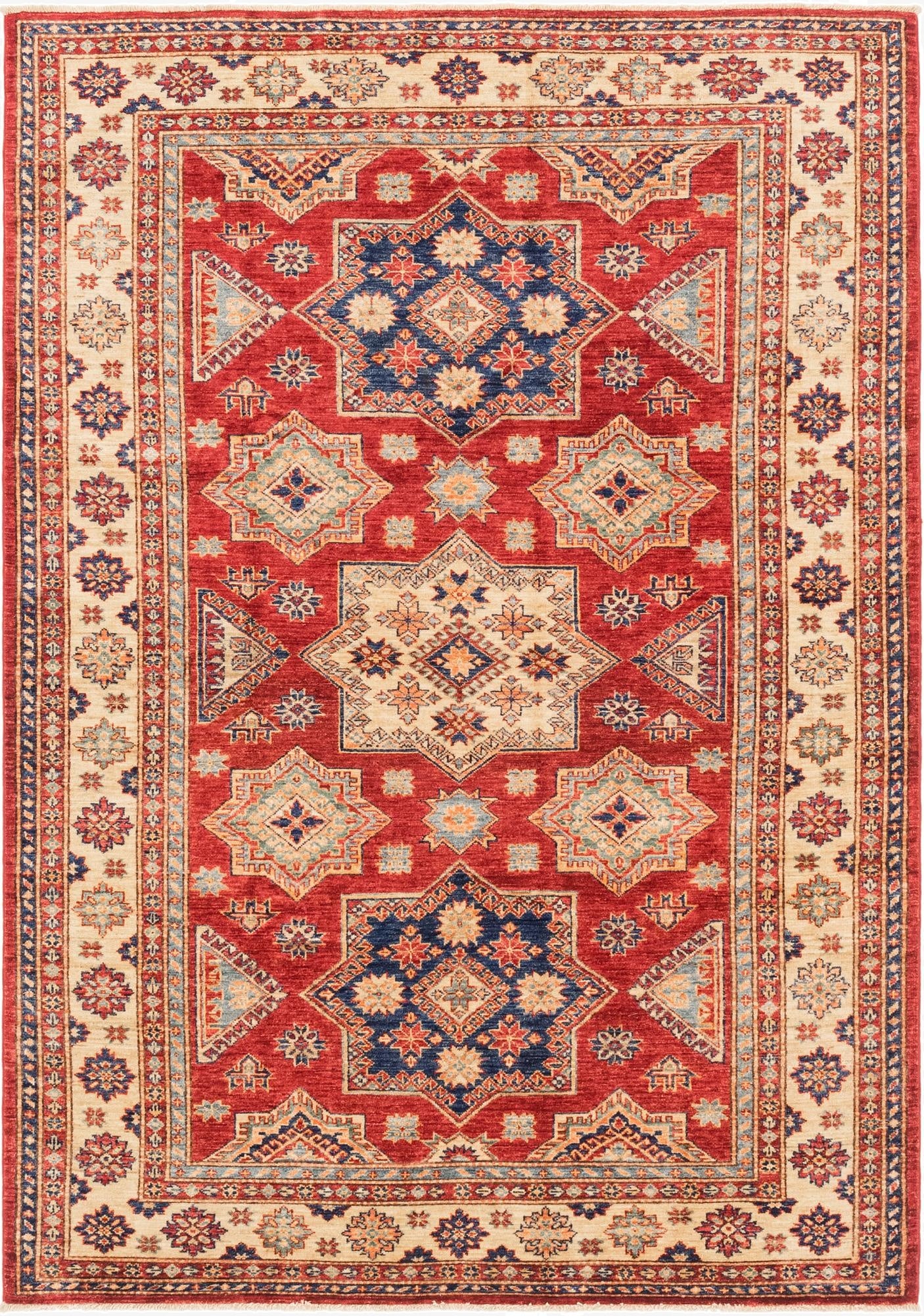 5' 7 x 7' 11  Hand Knotted Kazak Oriental Rug