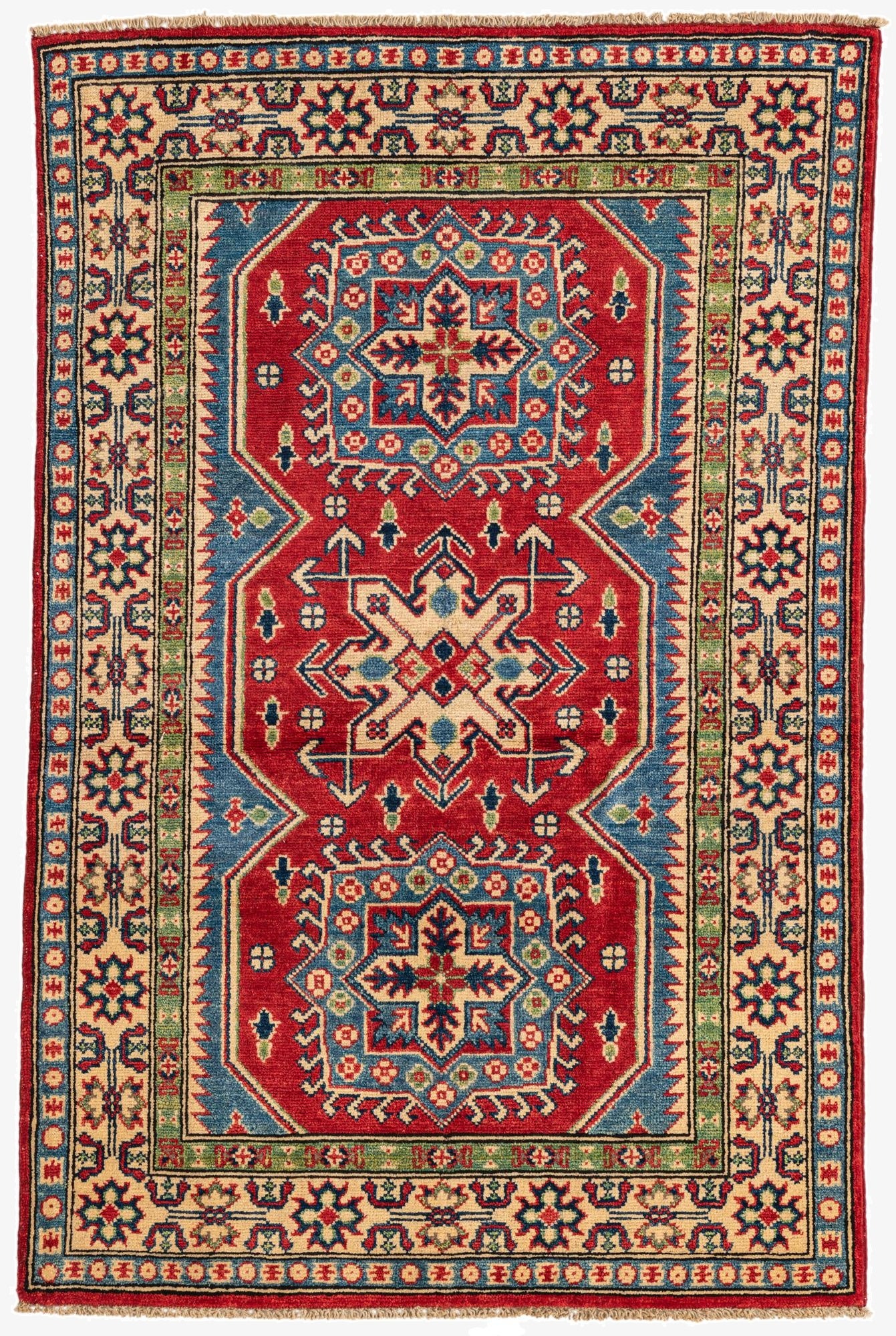 3' 3 x 5' 1  Hand Knotted Kazak Rug