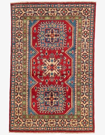 3' 3 x 5' 1 Hand Knotted Kazak Rug