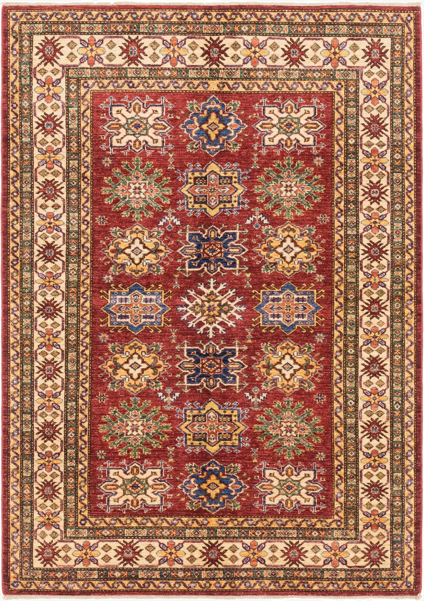 4' 11 x 6' 11  Hand Knotted Kazak Oriental Rug