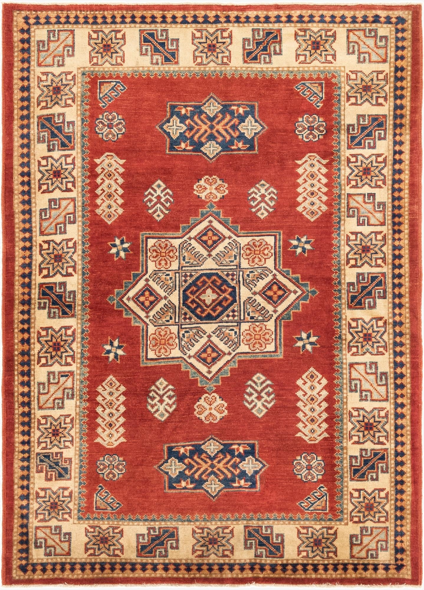 4' 2 x 6'  Hand Knotted Kazak Rug