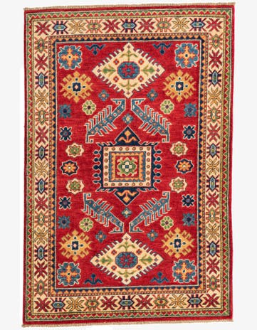 3' 3 x 5' Hand Knotted Kazak Rug
