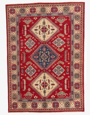 5' 6 x 7' 10 Hand Knotted Kazak Rug
