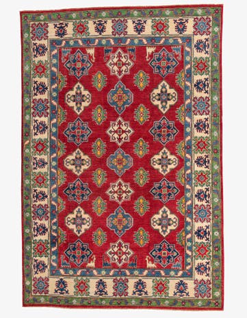 6' 8 x 10' Hand Knotted Kazak Rug