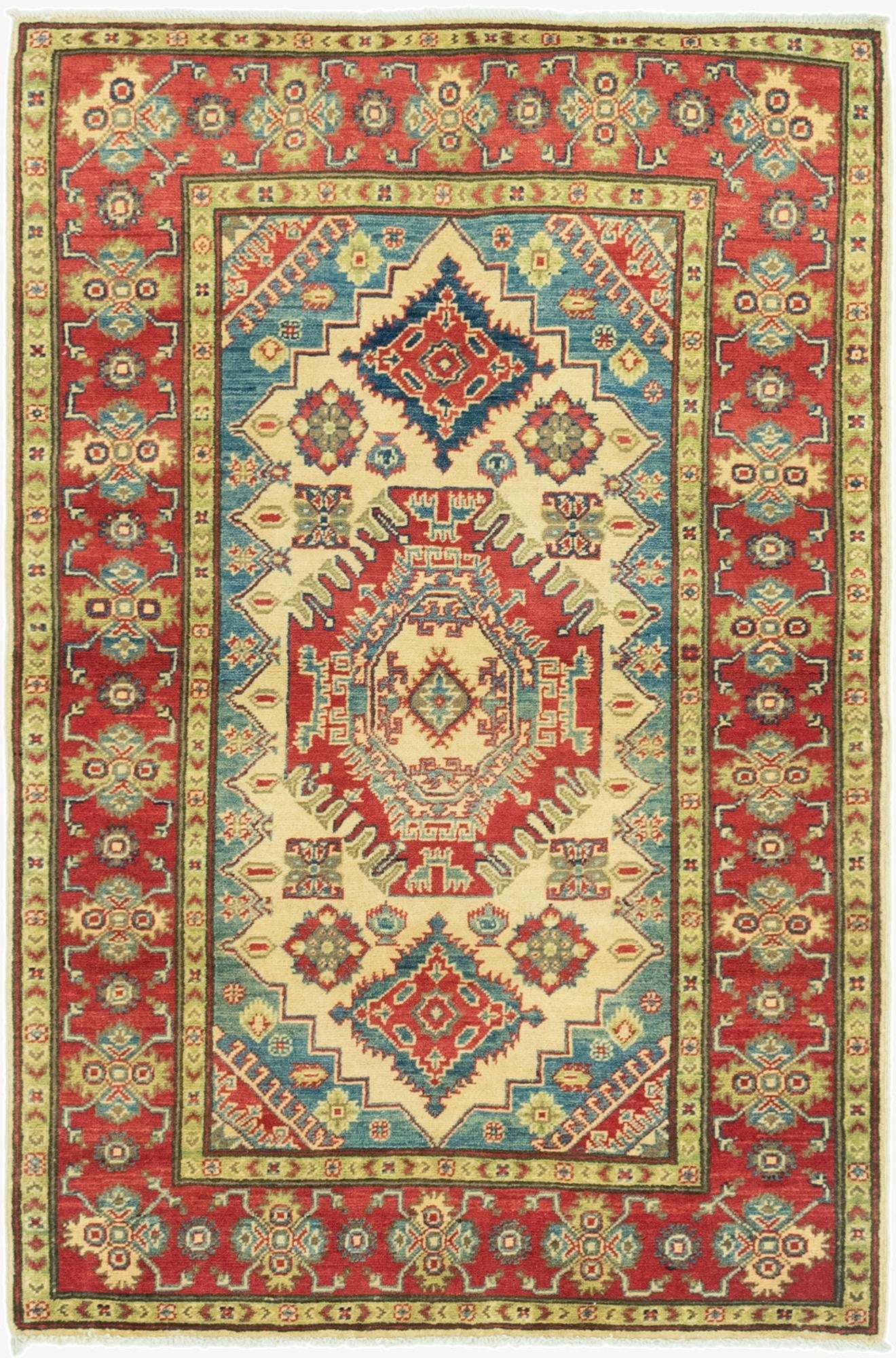 3' 9 x 6'  Hand Knotted Kazak Rug
