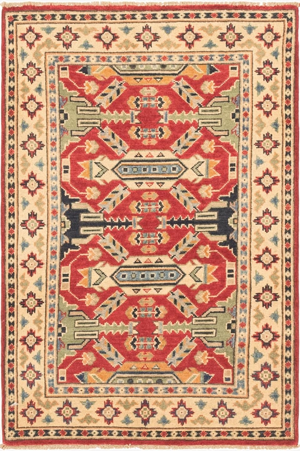 2' 8 x 4' 2  Hand Knotted Kazak Oriental Rug