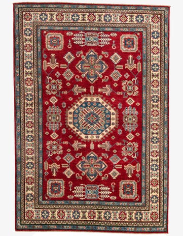 6' 7 x 9' 7 Hand Knotted Kazak Rug