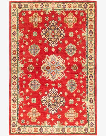 3' 10 x 5' 10 Hand Knotted Kazak Rug