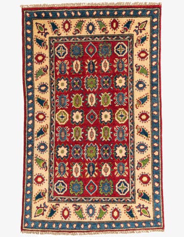 2' 6 x 4' 2 Hand Knotted Kazak Rug