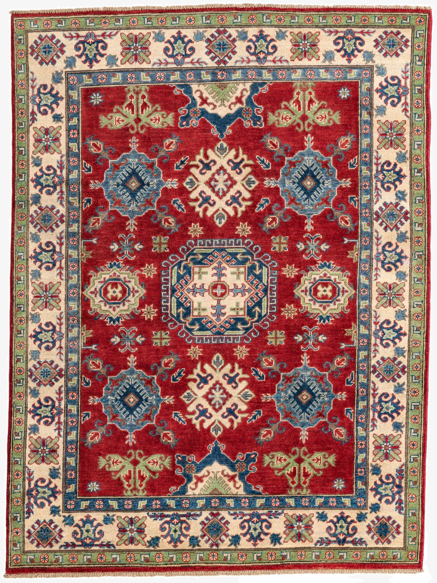 5' x 6' 8  Hand Knotted Kazak Rug