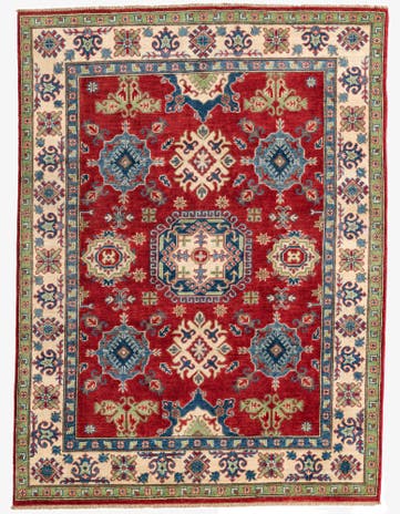 5' x 6' 8 Hand Knotted Kazak Rug