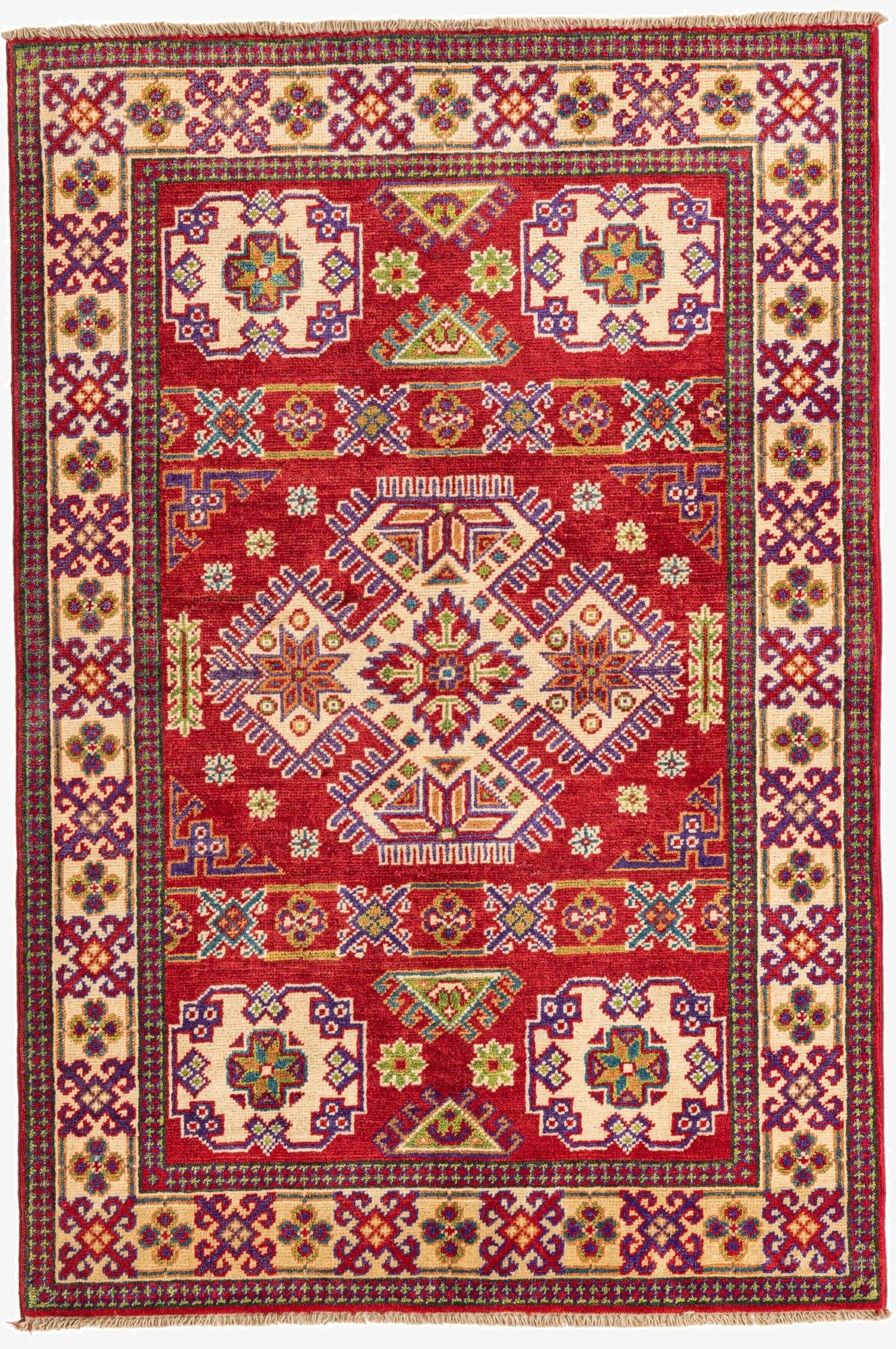 3' 4 x 5'  Hand Knotted Kazak Rug