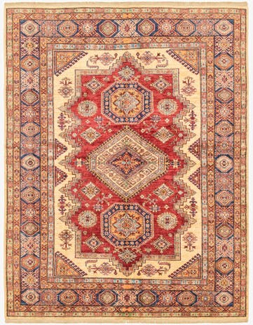 5' 10 x 7' 8 Hand Knotted Kazak Oriental Rug