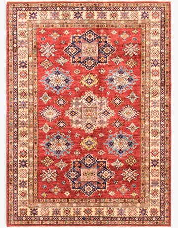 5' 10 x 8' 1 Hand Knotted Kazak Oriental Rug