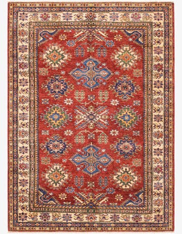 4' 10 x 6' 8 Hand Knotted Kazak Oriental Rug