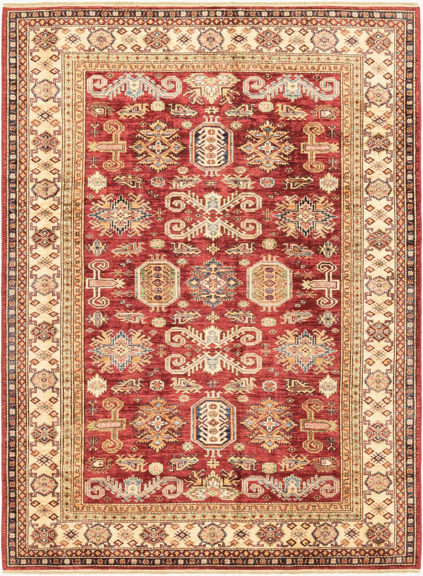 5' 8 x 7' 9  Hand Knotted Kazak Oriental Rug