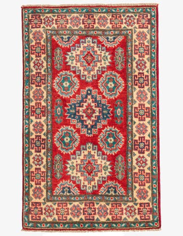 2' 7 x 4' 3 Hand Knotted Kazak Rug