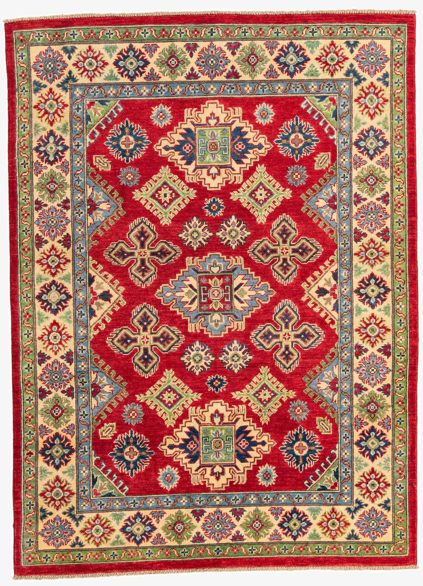 5' 1 x 7'  Hand Knotted Kazak Rug