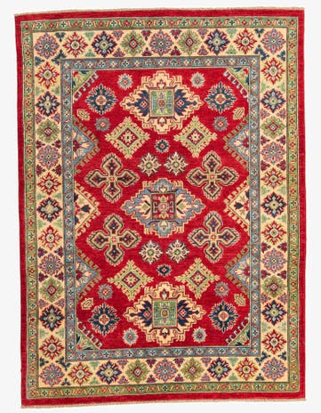 5' 1 x 7' Hand Knotted Kazak Rug