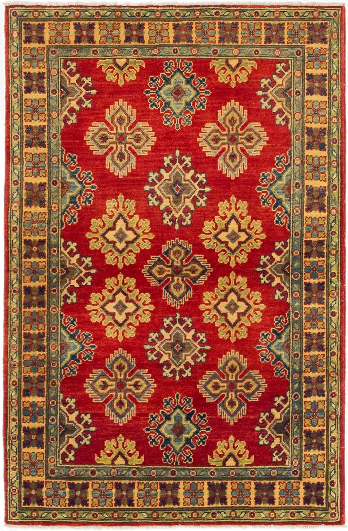 3' 4 x 5' 2  Hand Knotted Kazak Rug