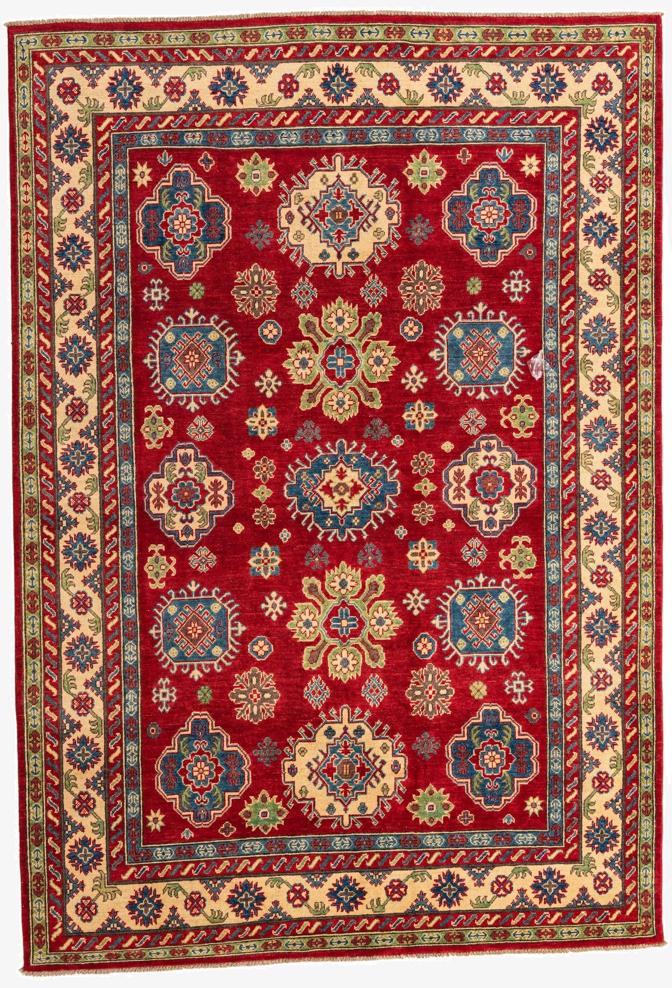 6' 8 x 9' 8  Hand Knotted Kazak Rug