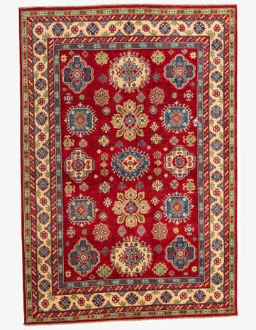 6' 8 x 9' 8 Hand Knotted Kazak Rug