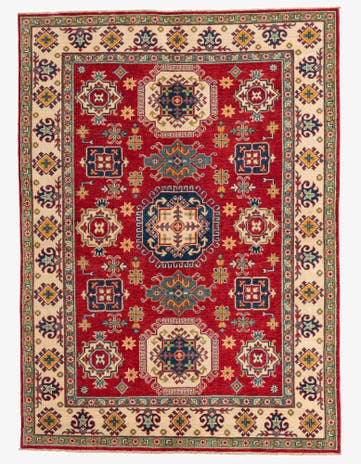 5' 9 x 8' Hand Knotted Kazak Rug